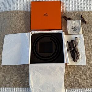 100% Authentic Hermes Belt Orange Box Set